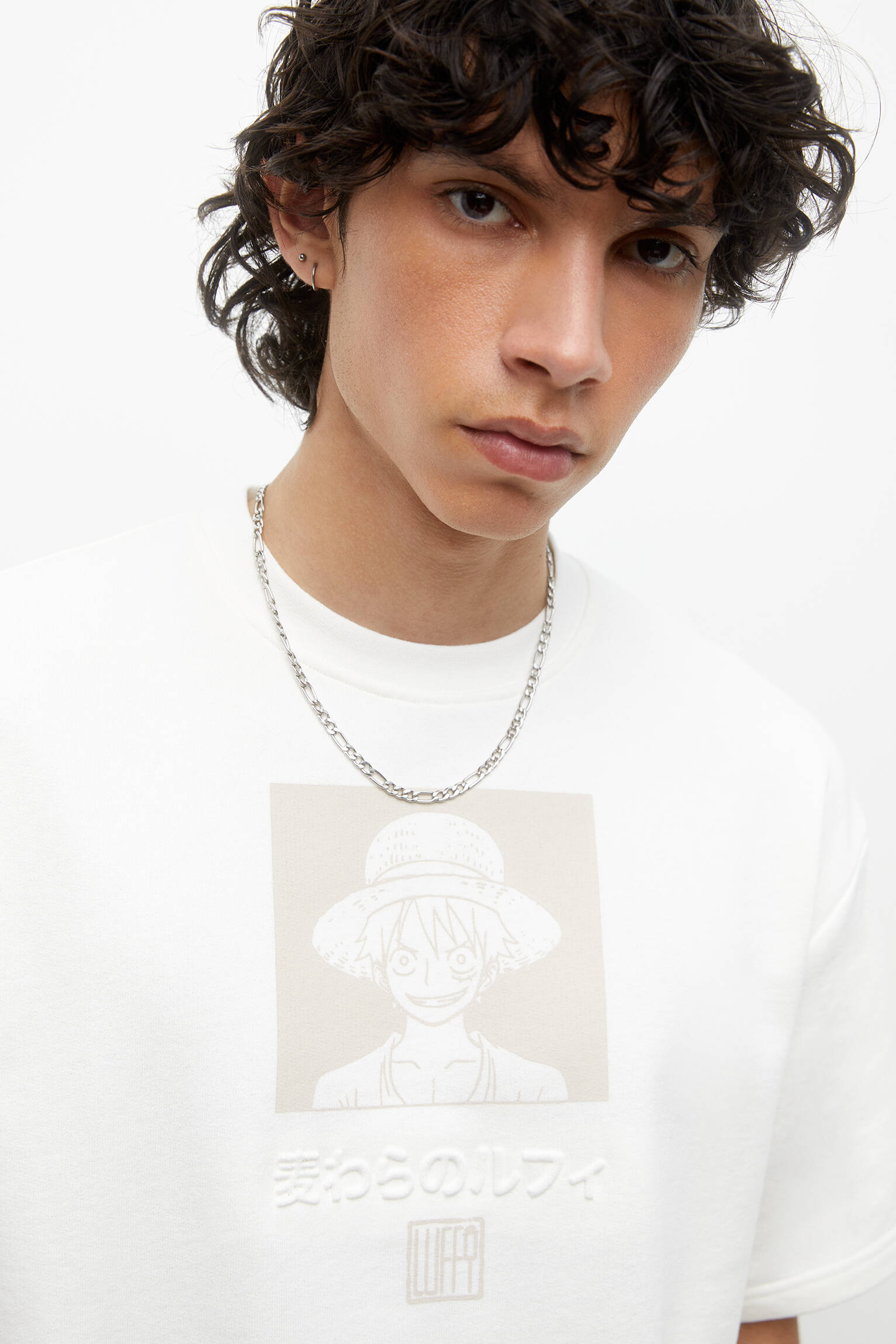 CAMISETA DE LÃ BRANCA LUFFY - OFF WHITE