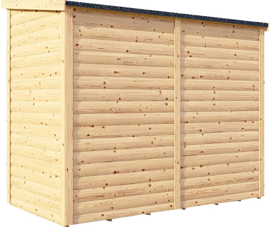Gartenhaus 19 mm Natur | BxTxH: 251 x 139 x 211 cm | Sockelmaß: 244 x 121 cm | inkl. Boden