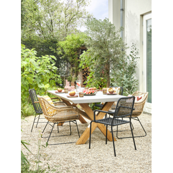 KARWEI tuinstoel Mason natural bruin wicker