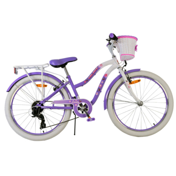 Volare Lovely kinderfiets paars wit 24 inch
