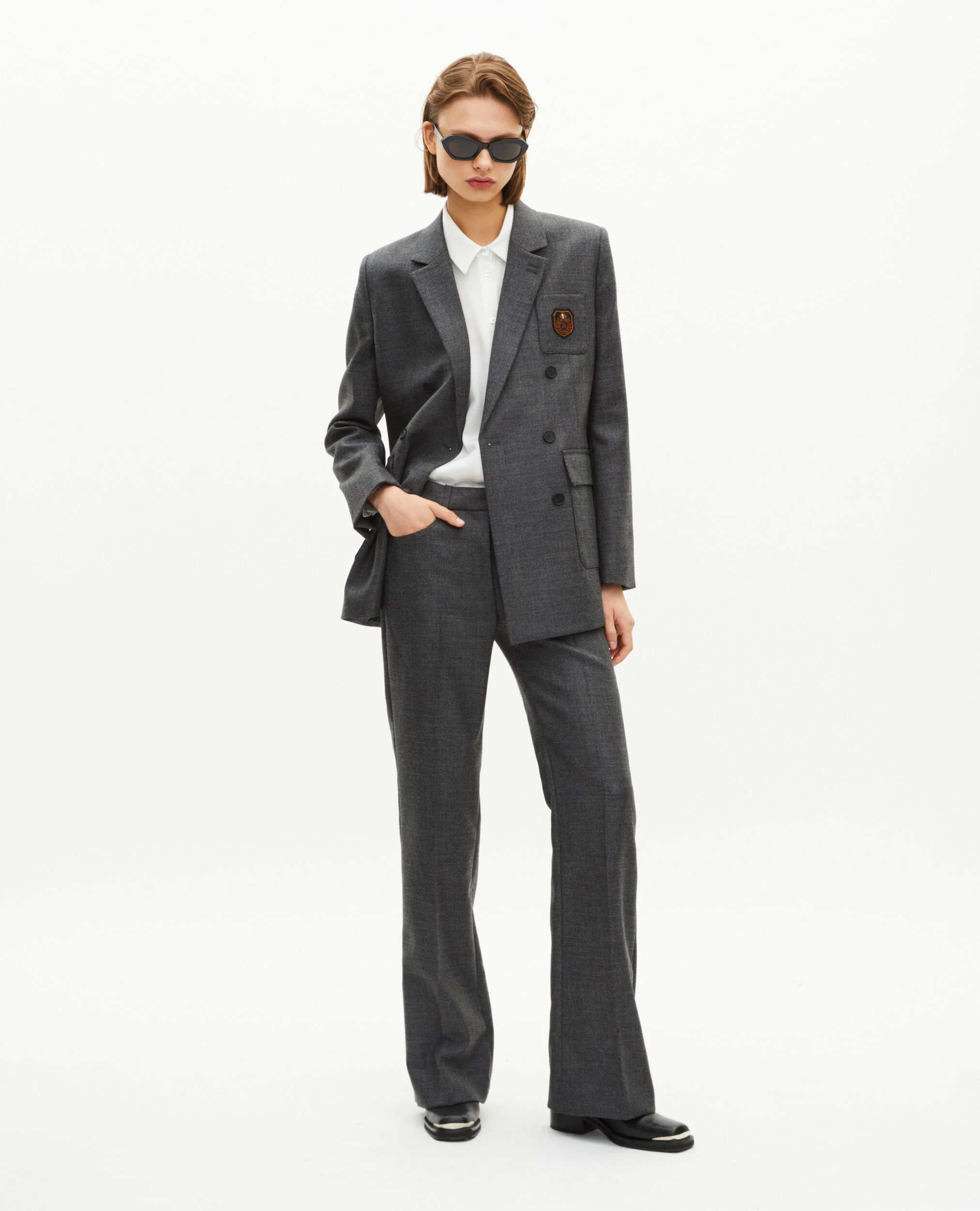 Veste tailleur gris foncé