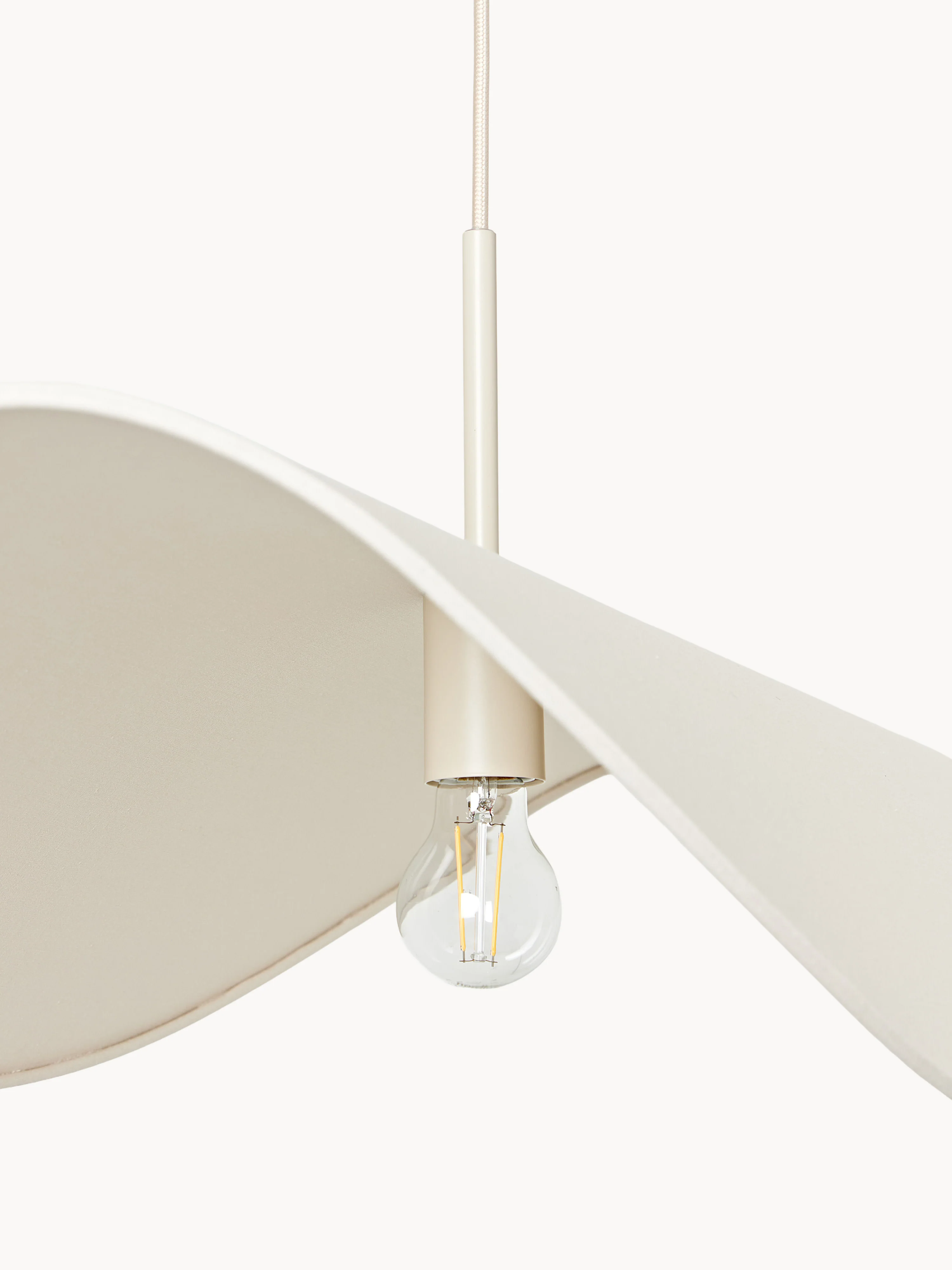 Grote design hanglamp Kenzie van linnen