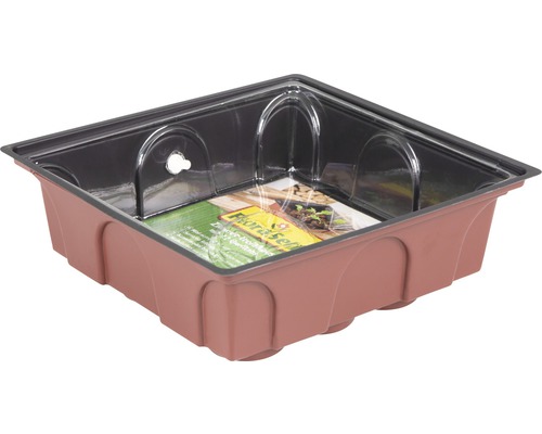 FloraSelf binnenkas, vensterbankkas 20x19x11 cm, inclusief 12 turfkorrels en koepel