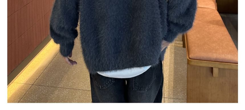 Diphon - V-hals cartoon sterletters oversized pluizige cardigan