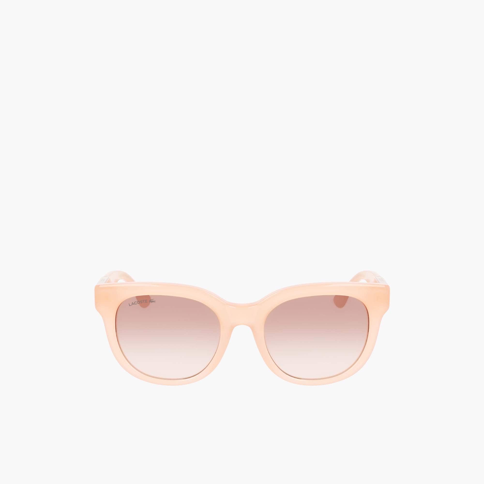 Lunettes de soleil Femme ovales Croco Skin en acétate Lunettes de soleil - Rose - Lacoste - Femme