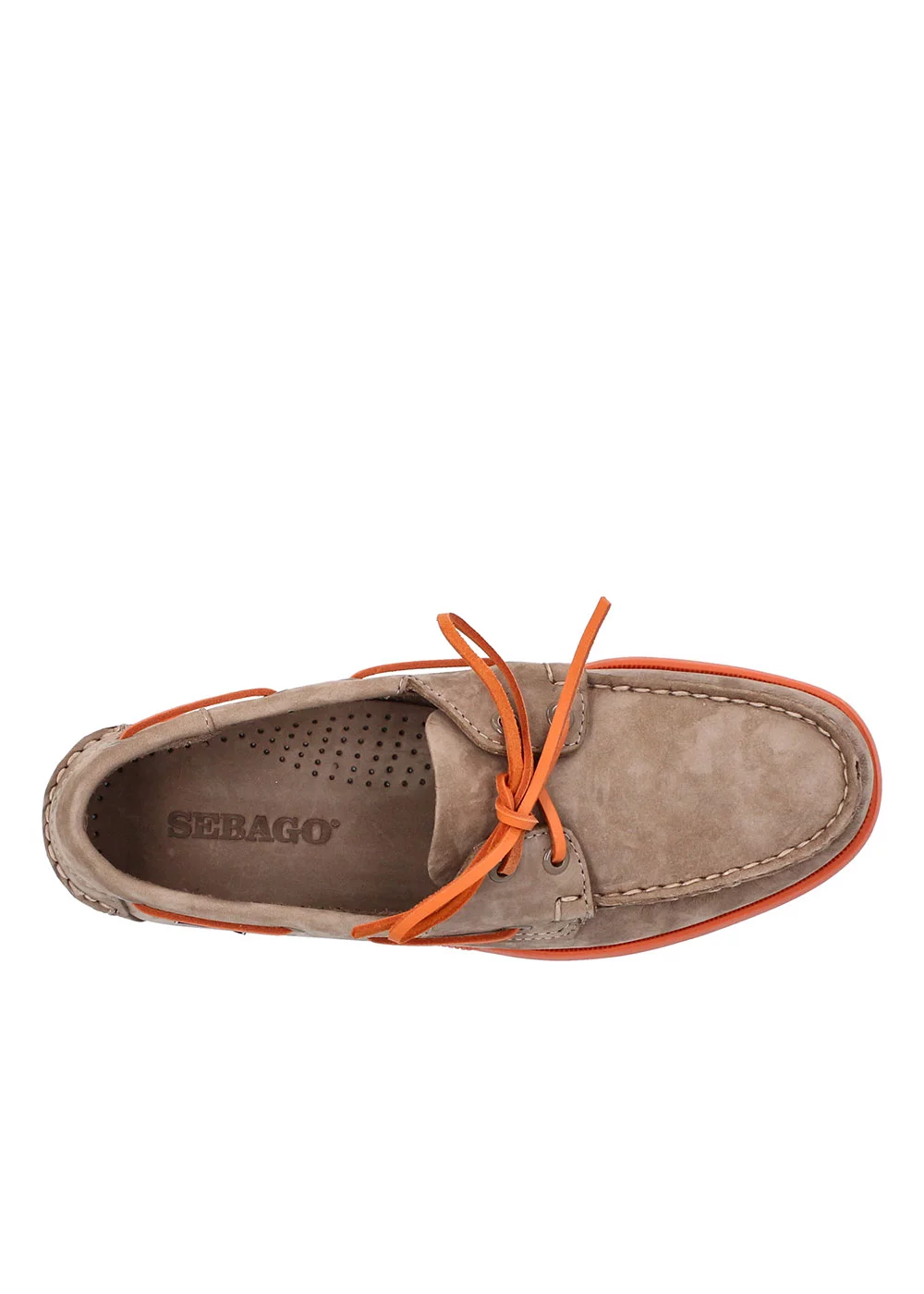 DOCKSIDE PORTLAND NUBUCK TAUPE ORANGE