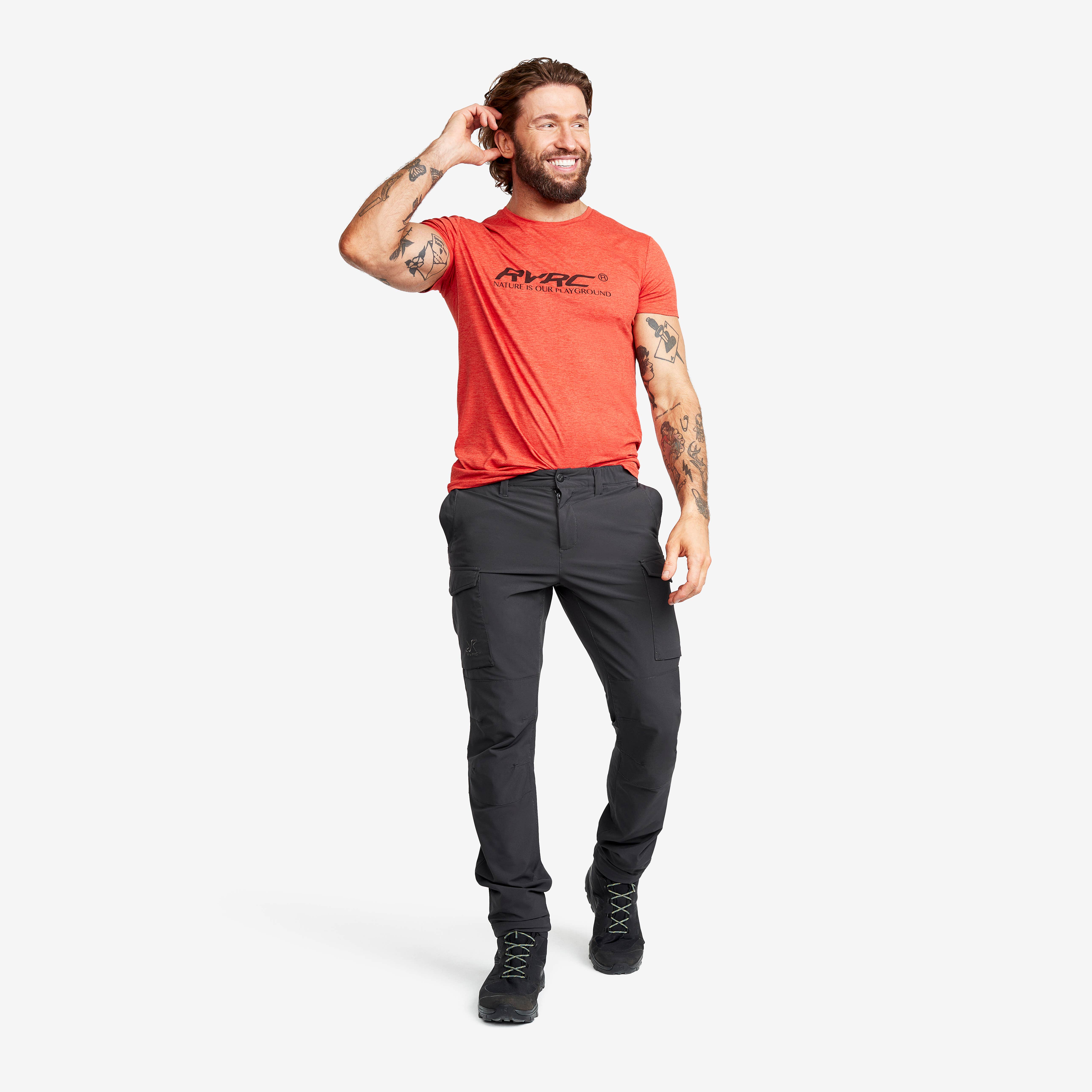 Adventure Cargo Stretch Pants Herre Anthracite