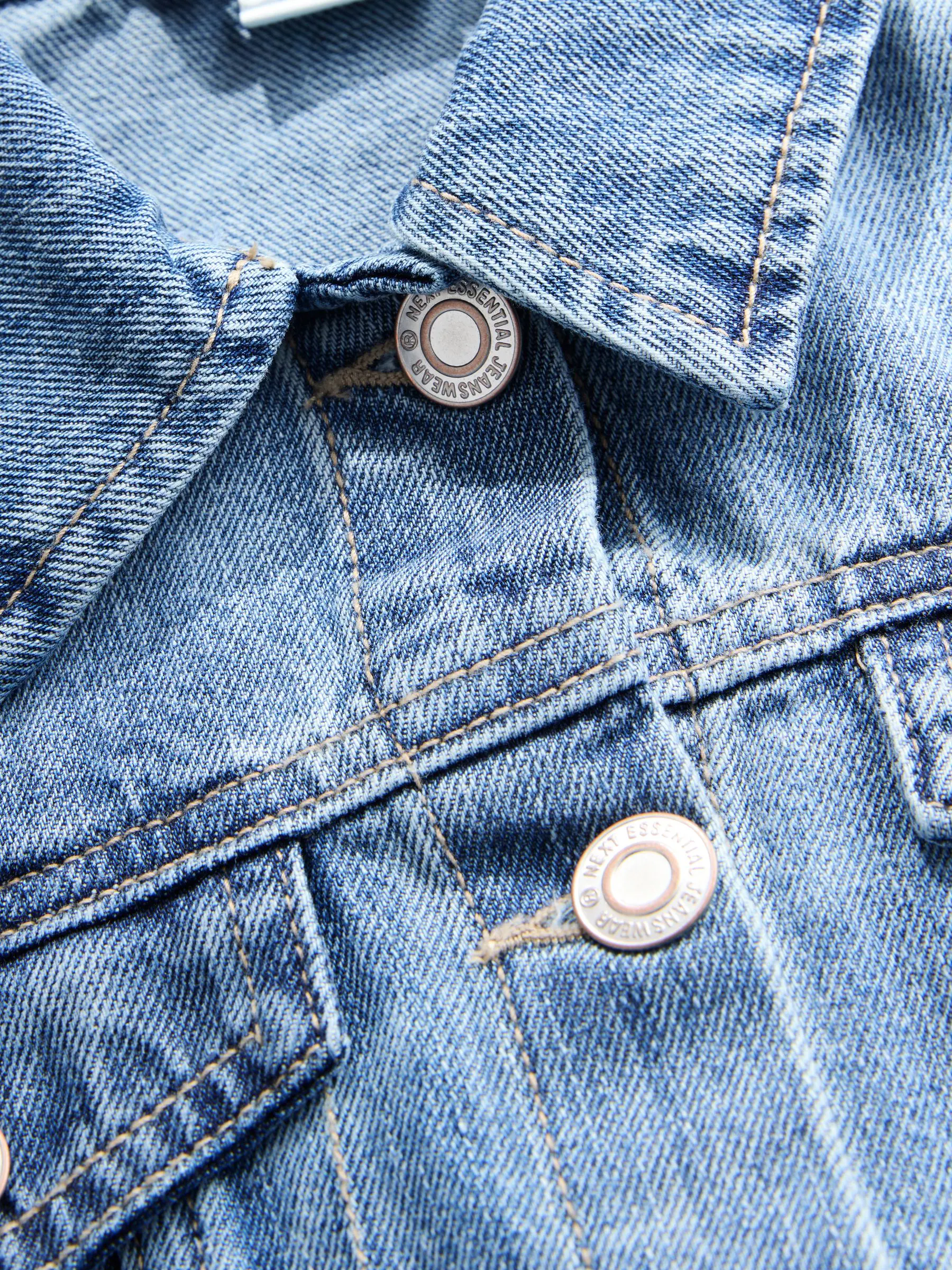 Middenblauw denim - Core Western spijkerjack (3-16jr)