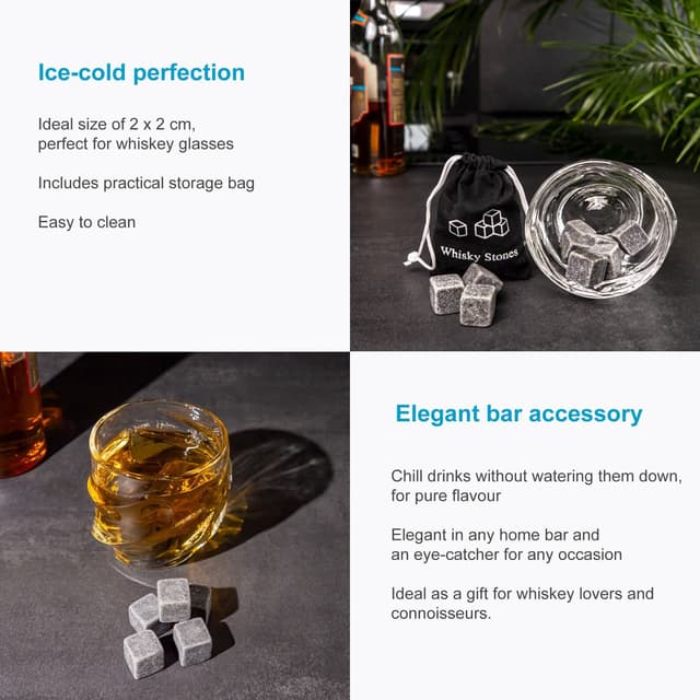 Whiskysten 9x isterninger Kølersten Kølerterninger