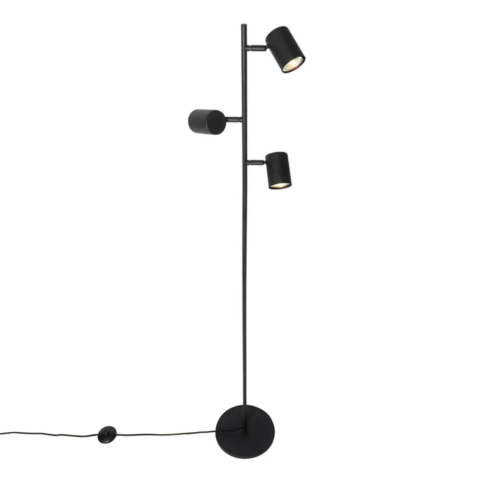 Qazqa vloerlampen jeana zwart gu10