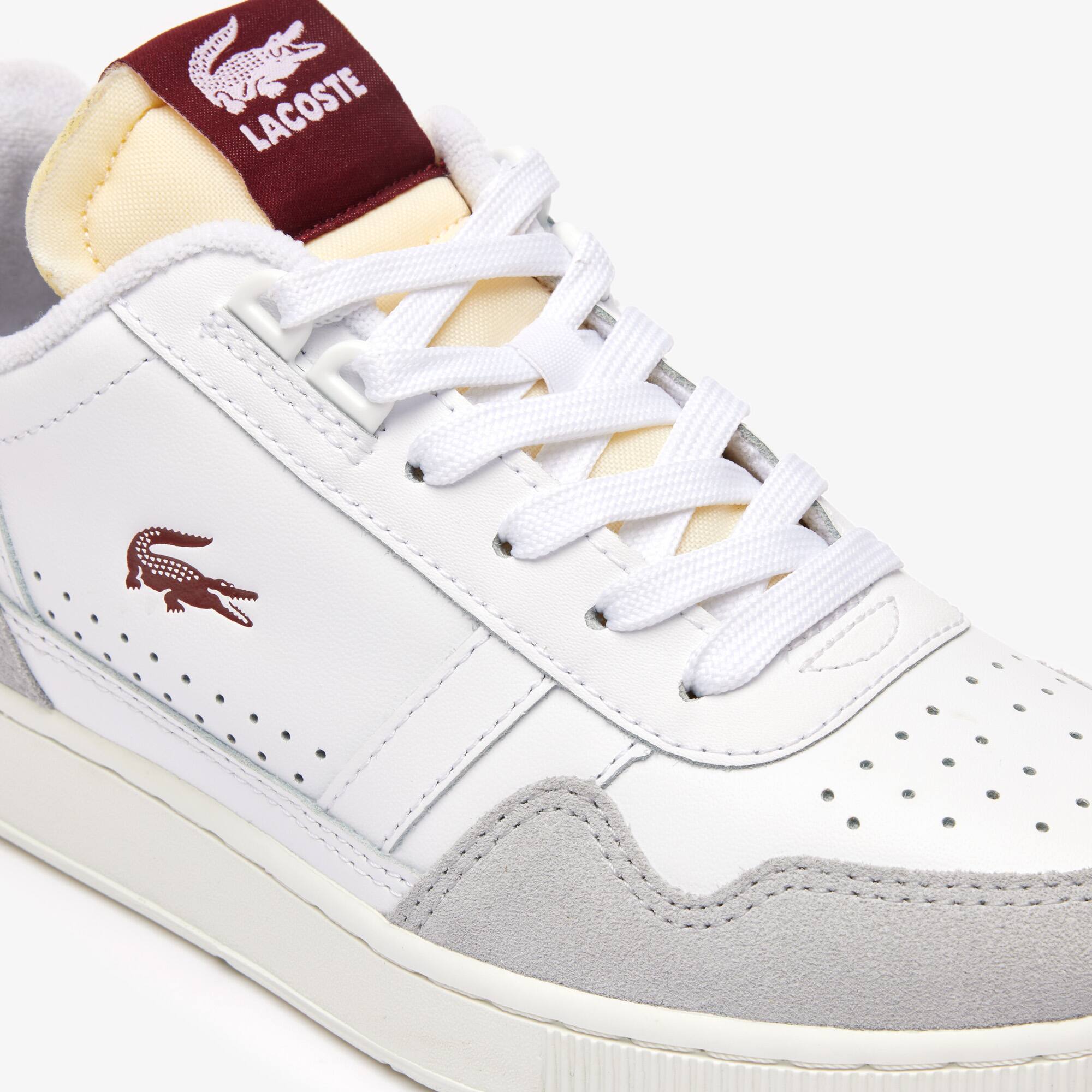 Damen-Sneakers T-CLIP Trim aus Leder Sneakers - Weiss - Lacoste - Damen