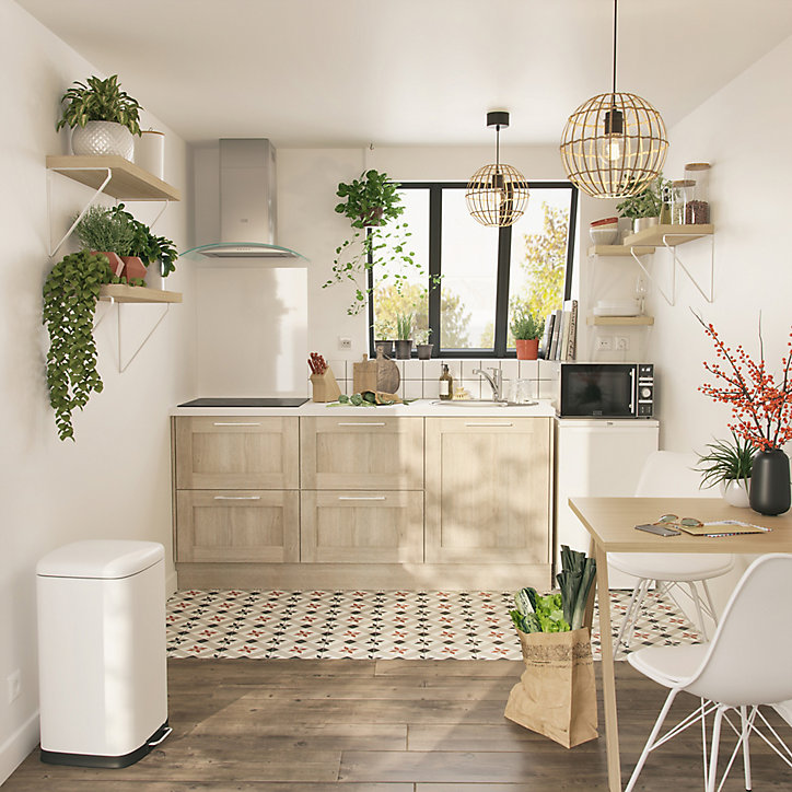Façade de cuisine hotte / casserolier Alpinia décor chêne l. 60 cm GoodHome