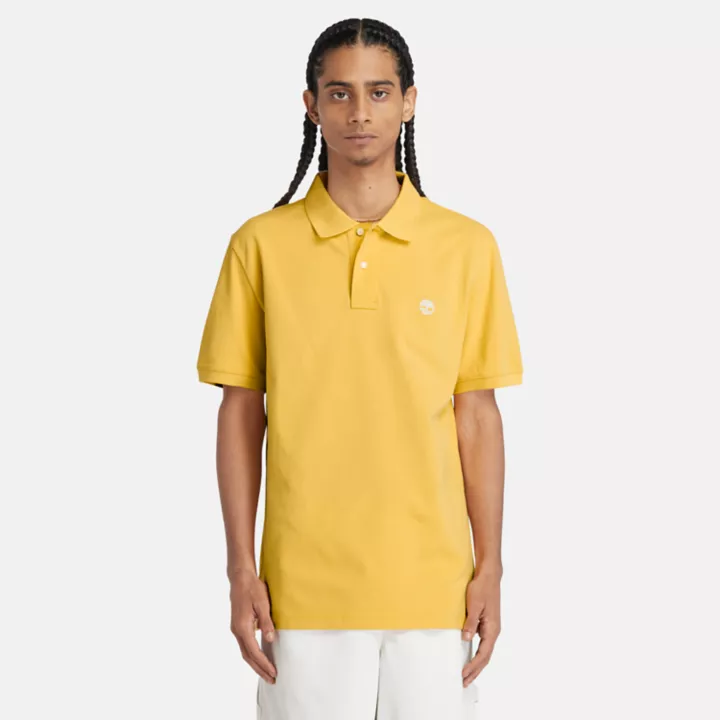 Polo Millers River en piqué pour homme jaune clair