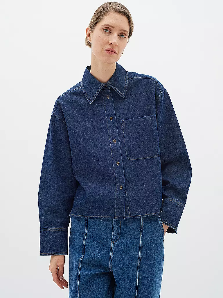 IN WEAR Jeansbluse JAYAIW dunkelblau