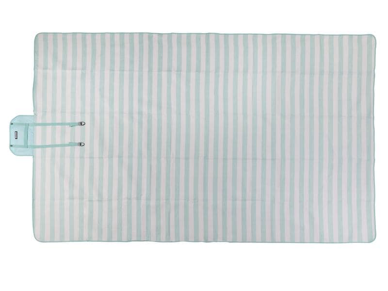 KOOR Picknickdecke Stripes mint 200 x 300 cm Modische Picknick-Decke in sommerlichen Trendfarben
