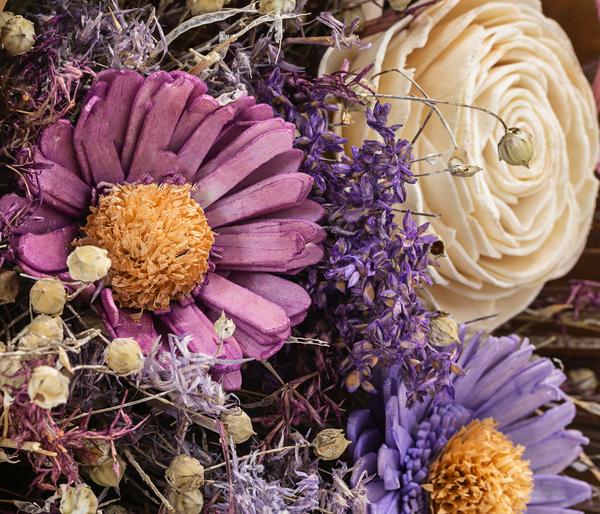 Trockenblumenbouquet Lila Autumn, natur/lila
