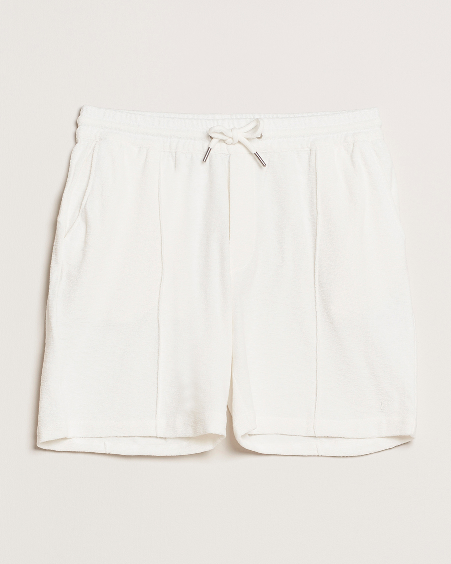 Stenströms Terry Slub Cotton Shorts White