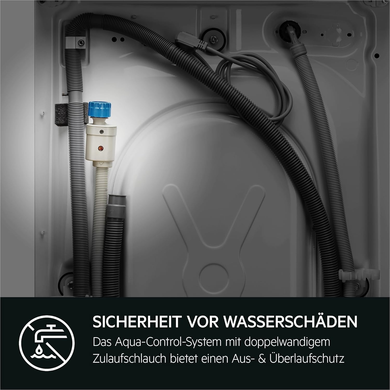 AEG Waschmaschine Toplader, 40 cm, 6 kg, Serie 6000 ProSense - Mengenautomatik - Smarte Beladungserkennung, A, Nachlegefunktion, Wasserstopp & -Schutzalarm, Inverter Motor, 1400 U/min, LTR6A41460