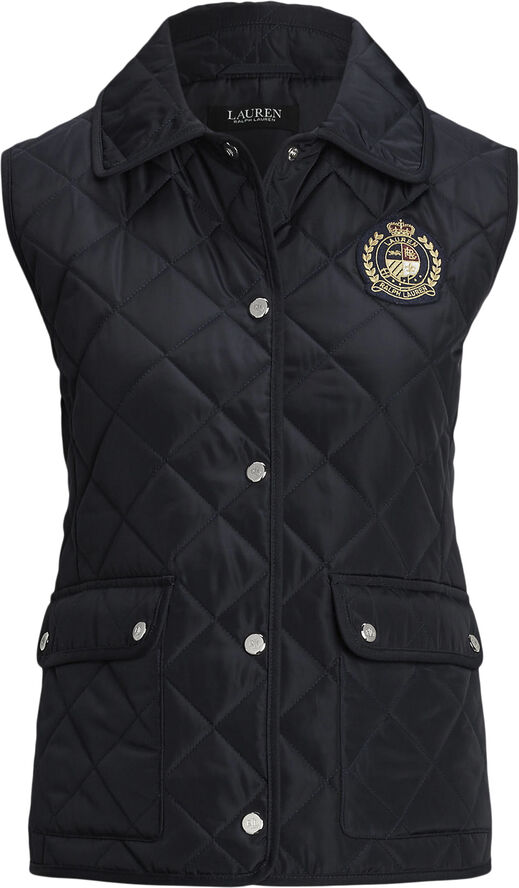 Lauren Ralph Lauren SATIN FINISH RCYCLD-QLT VEST W CRES Dk navy