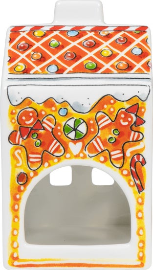 Blond Amsterdam waxinelichthouder Christmas gingerbread multi 8 x 8 x 14 cm