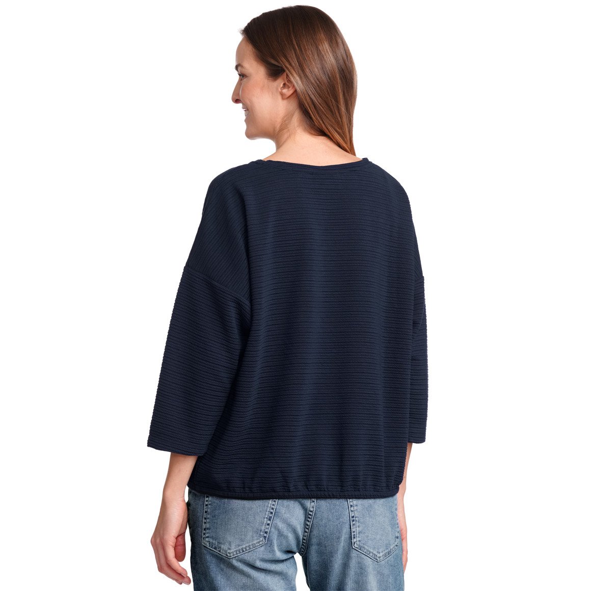 Gina Benotti Damen Shirt mit 3/4-Ärmeln dunkelblau