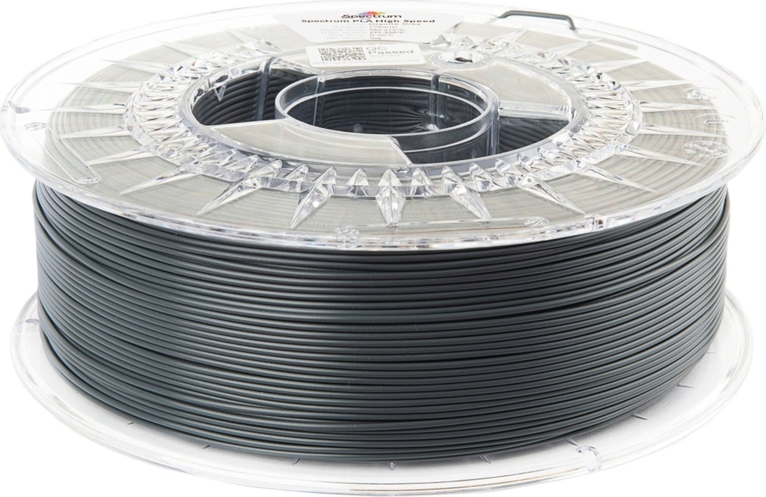 Spectrum  Premium PLA High Speed Granite Grey, 1,75 mm / 1000 g    PLA Material speziell für den Hochgeschwindigkeitsdruck