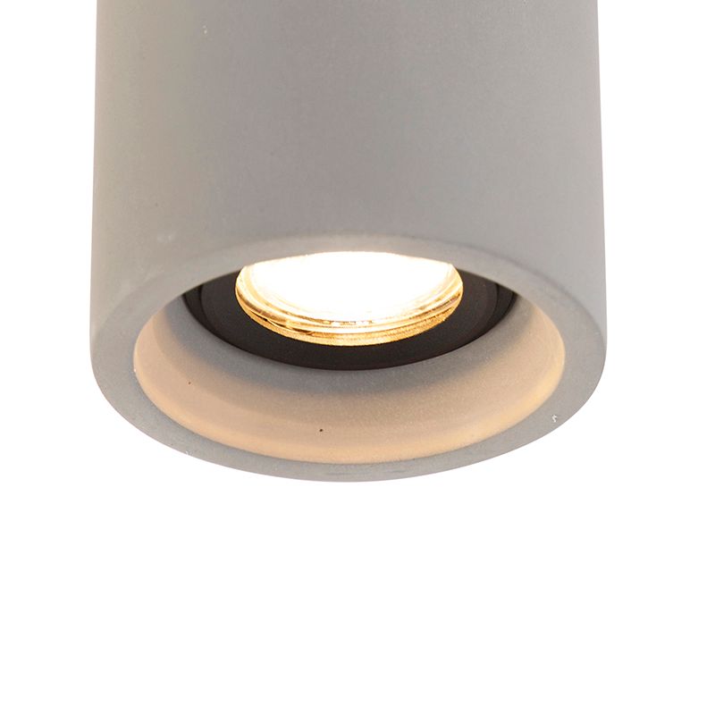 Smart ronde plafondspot beton incl. Wifi GU10 - Deep