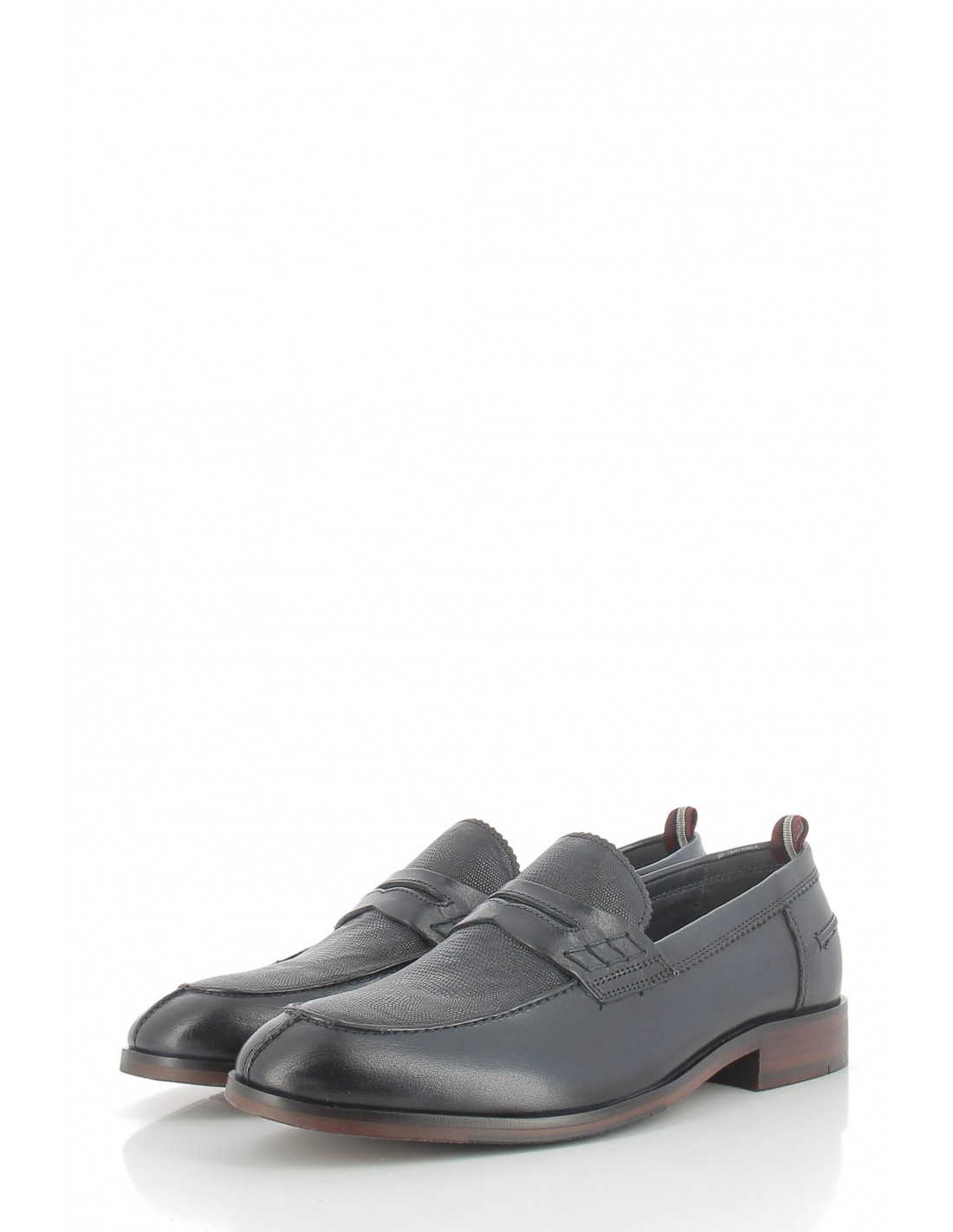 azzaro mocassins homme norden cuir bleu