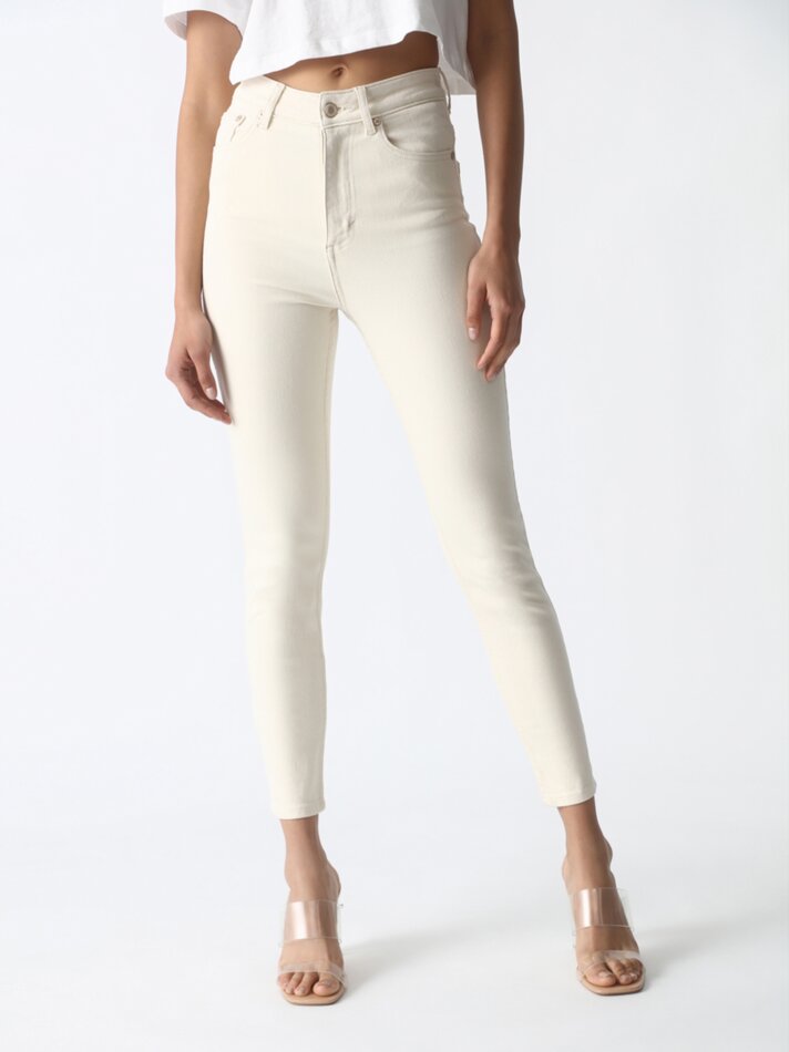 Calça jeans skinny de cintura alta - Off-white