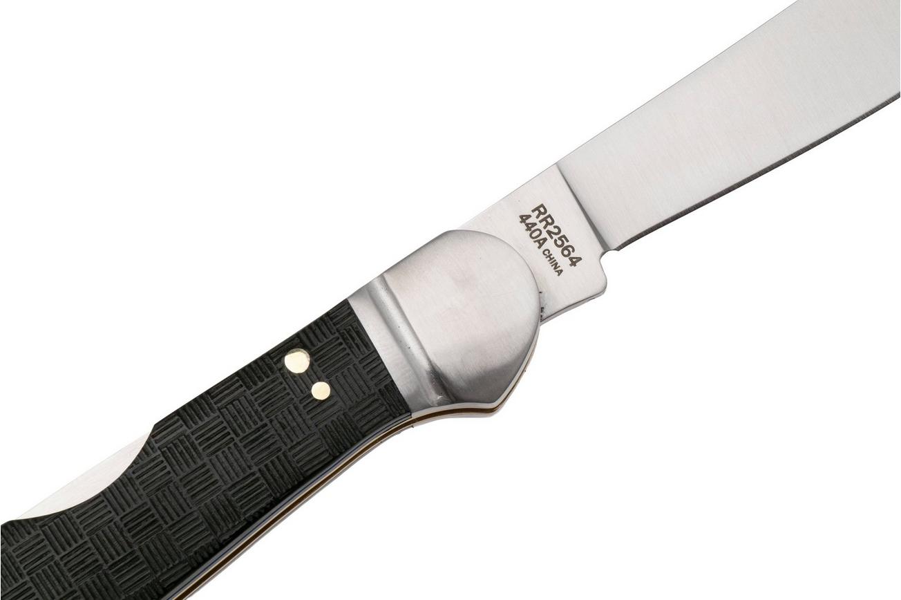 Rough Ryder Black Reserve Copperhead RR2564, Satin 440A, Textured Pakkawood, zakmes