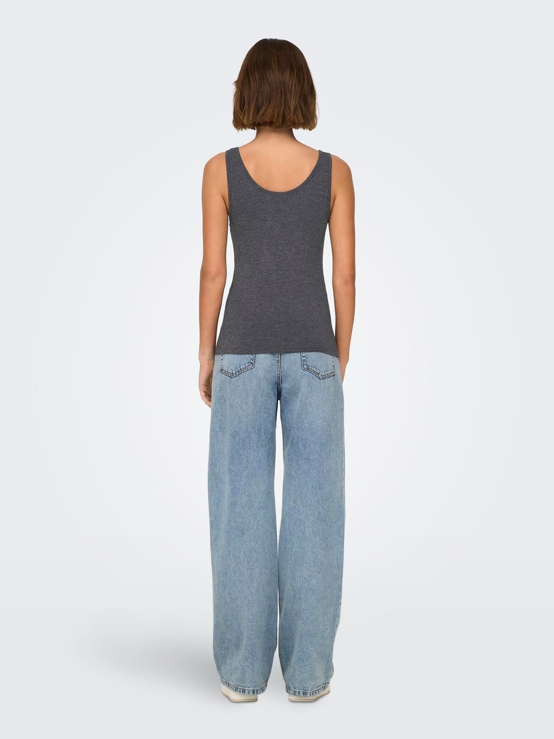 JDYMILA Tanktop Dark Grey Melange