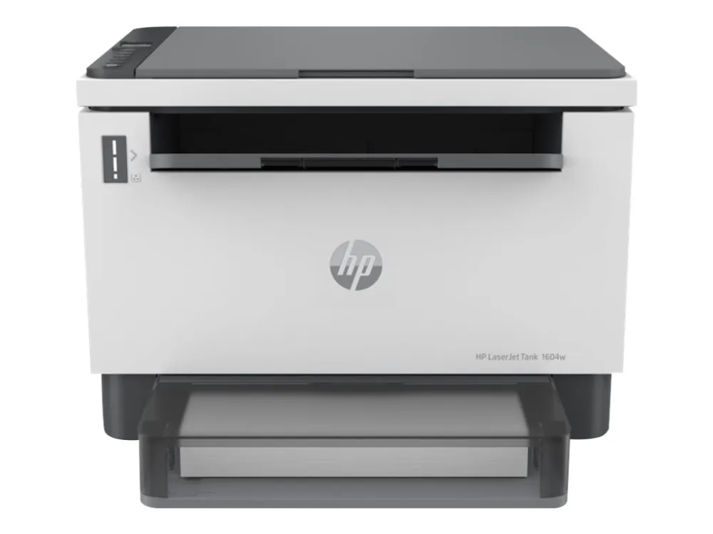 HP LaserJet Tank MFP 1604w - Multifunktionsprinter - S/H - laser - 216 x 297 mm (original) - A4/Legal (medie) - op til 14 spm (kopiering) - op til 22 spm (udskriver) - 150 ark - USB 2.0, LAN, Wi-Fi(n), Bluetooth