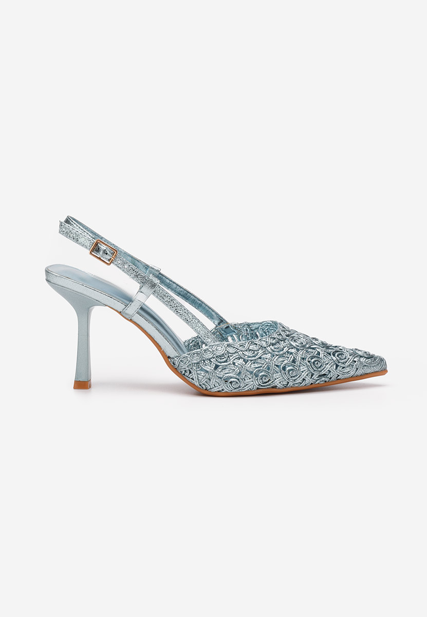Chaussures stiletto slingback bleus Azzie
