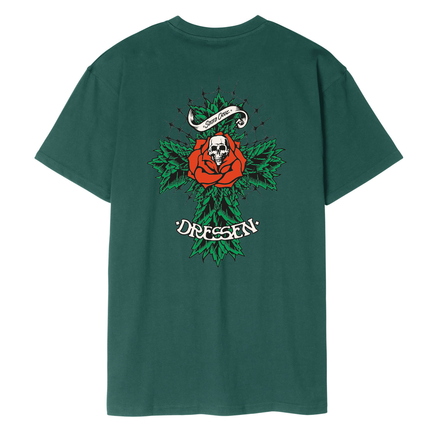 Santa Cruz Dressen Rose Cross 2 T-Shirt Rainforest
