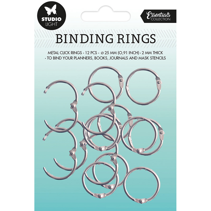 SIZZIX Bindung Klickringe RING03, Ø 2,5 cm, silber