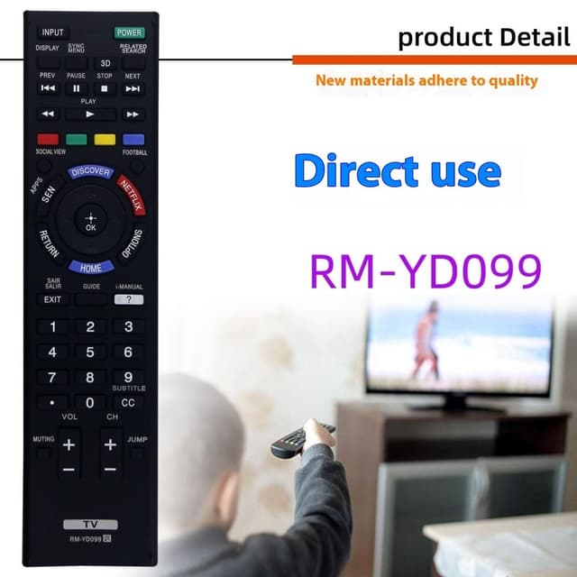 Udskiftning af fjernbetjening til RM-YD099 til Sony TV