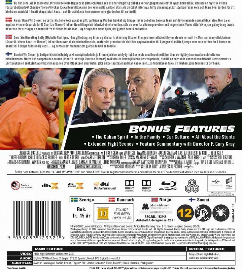 Fast And Furious 8 - Blu-Ray
