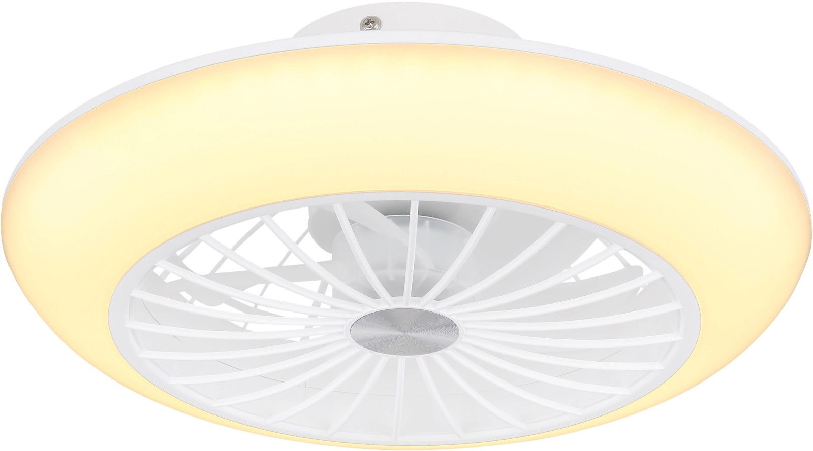 LED-Deckenventilator - weiß matt - Ø 30 cm