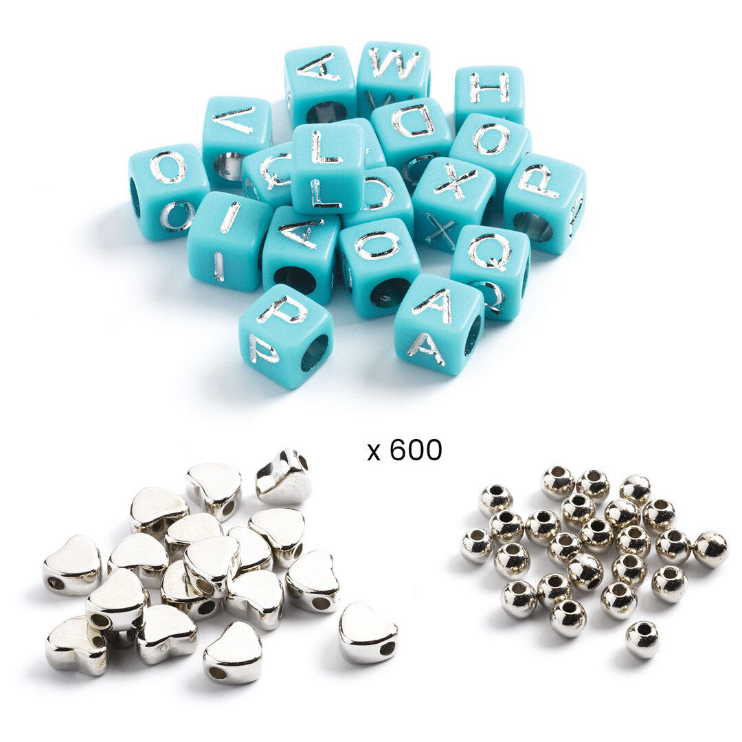Djeco kralenset alfabet - zilver