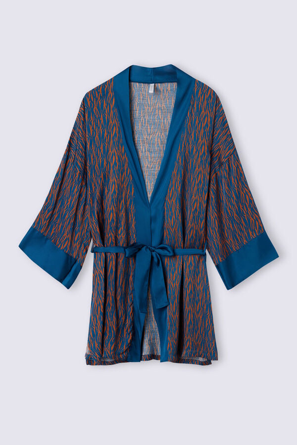 Quimono Go Animalier em Viscose Cetim