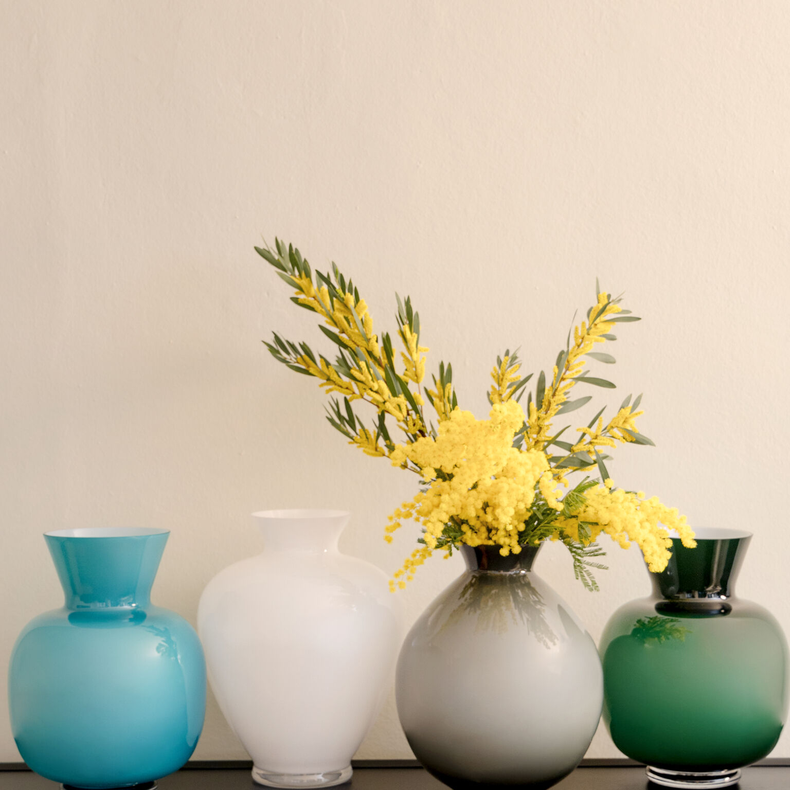 Silvana Grey - Glass Vase 33 cm