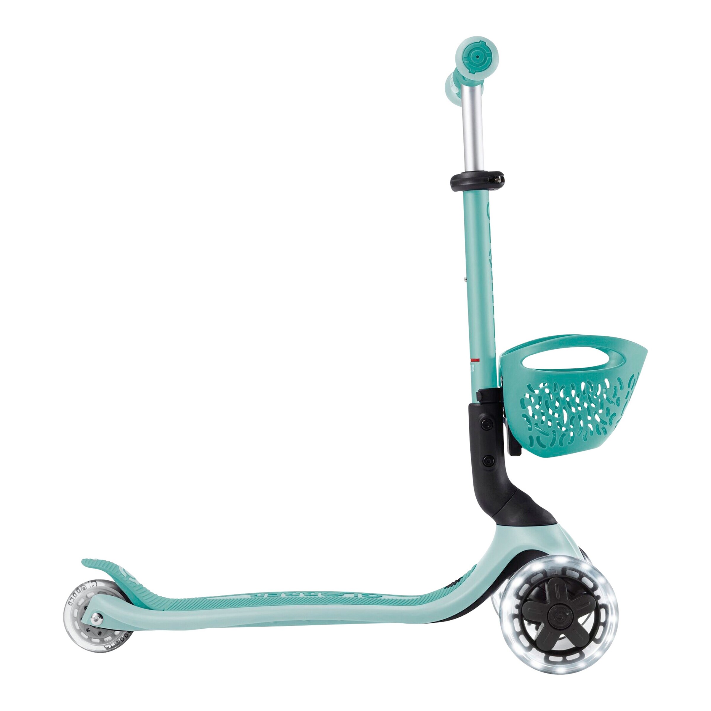 Globber Scooter 3in1 Go-Up Baby 360 mit Leuchtrollen und Leuchtmodul mint