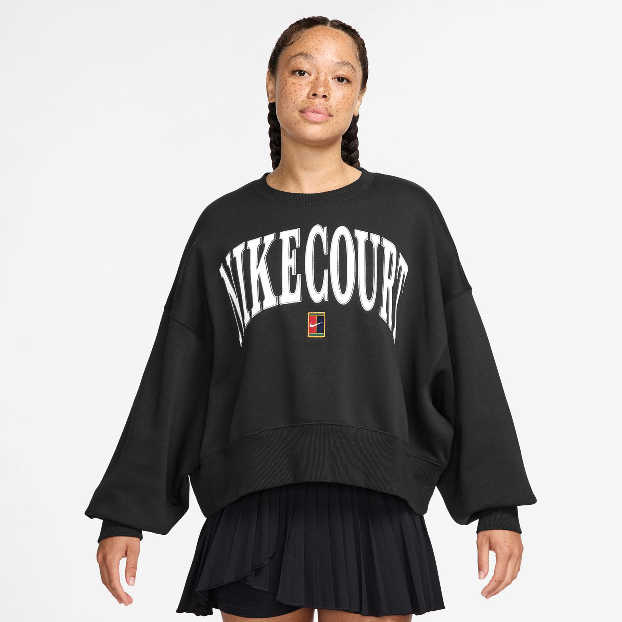 Nike Court Phoenix Fleece Crew Heritage Sweat-shirt Femmes - Noir , Noir