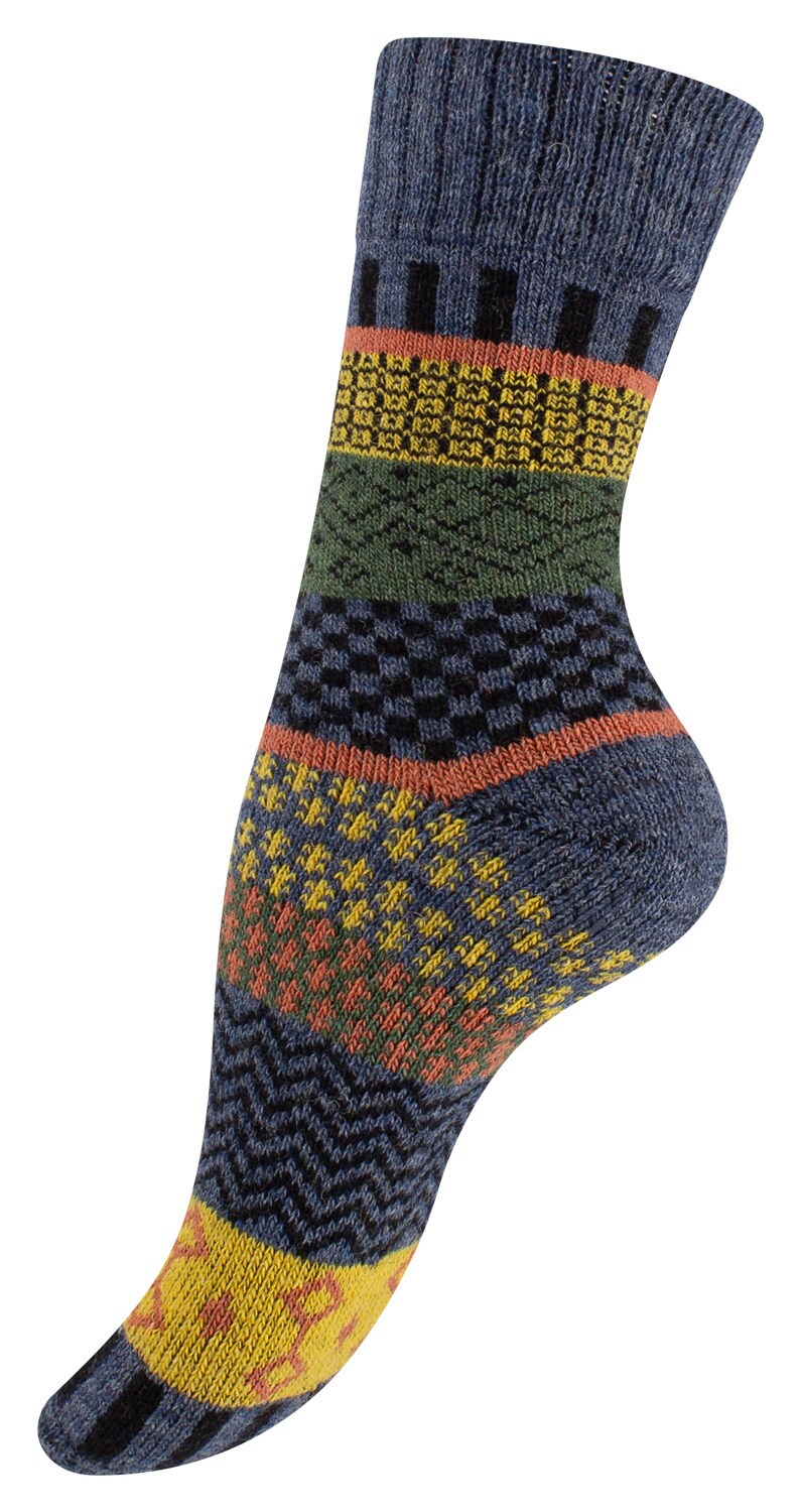 Vincent Creation® 3 Paar Bunte Norwegersocken Hygge Socken