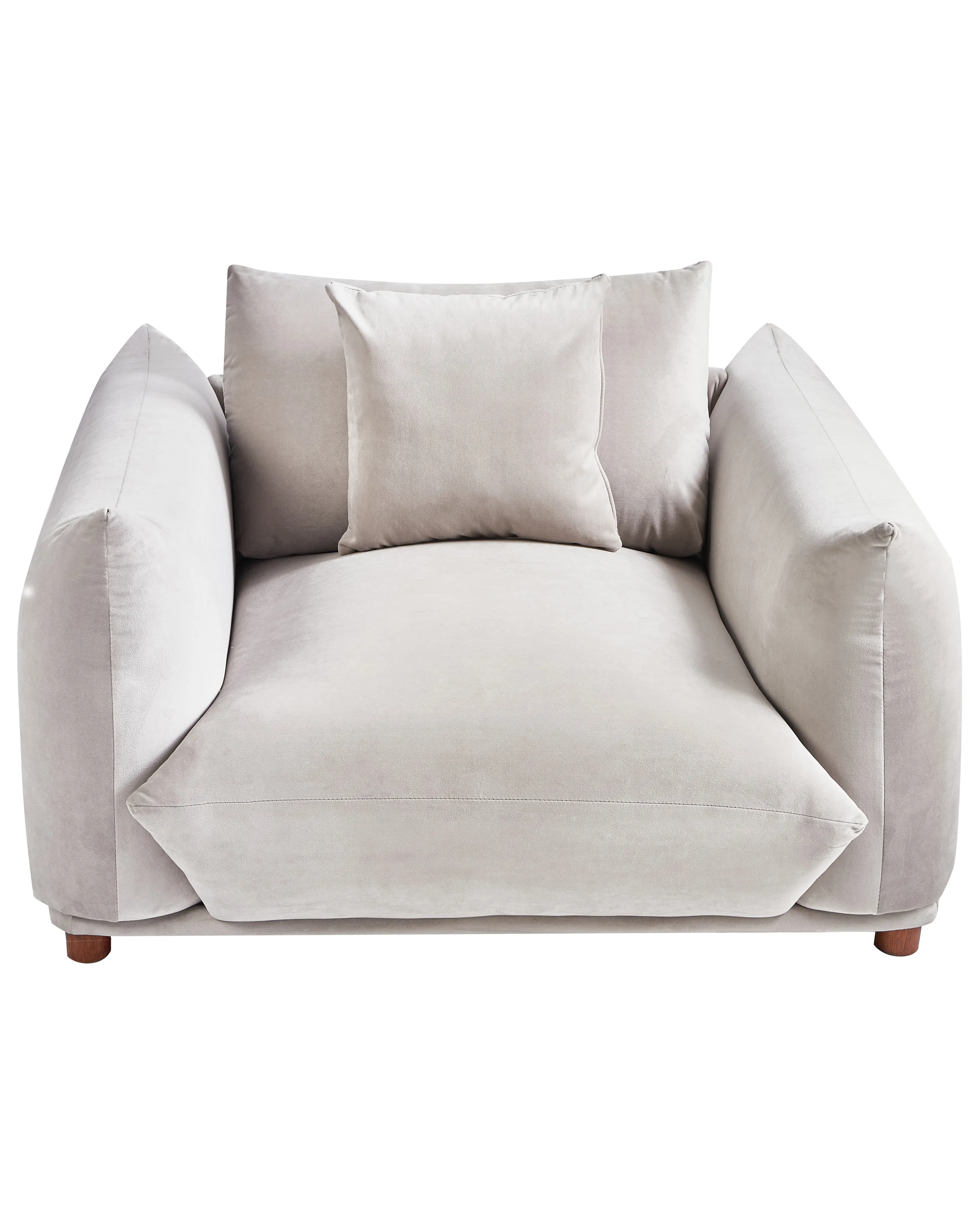 Fauteuil LUVOS Fluweel Taupe