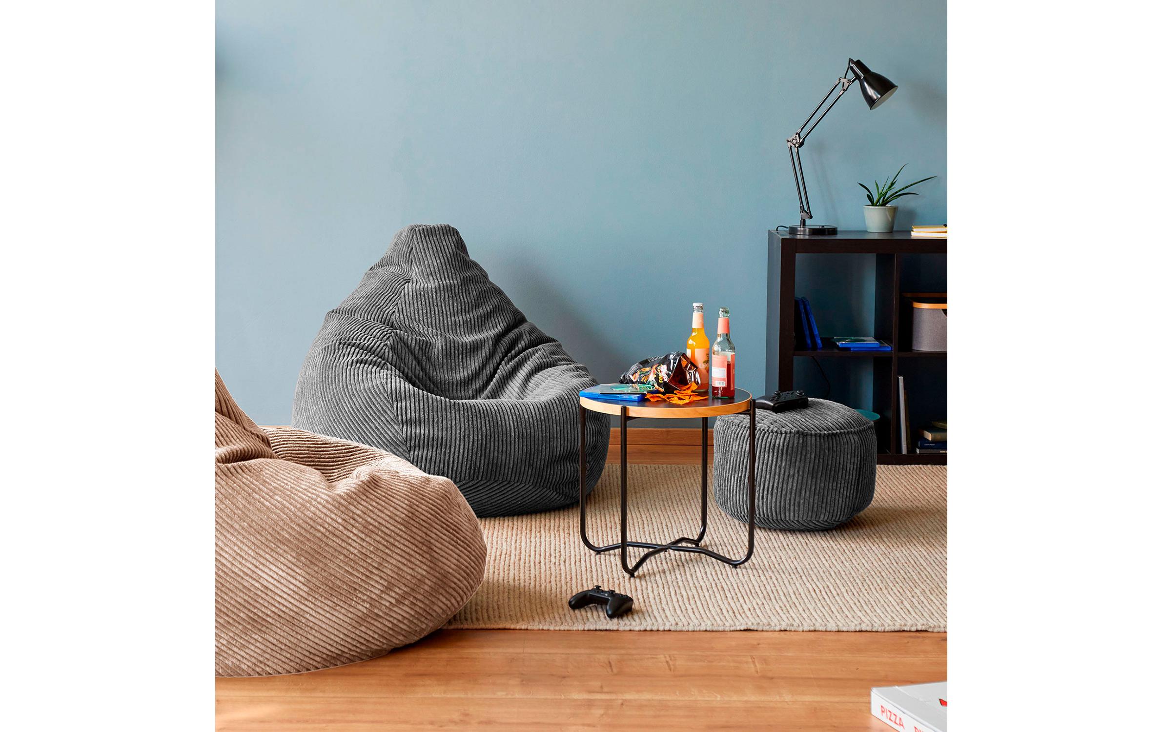 Sitzsack Giant Cord 400 L, Dunkelgrau<br>Sitzsack für innen und aussen
