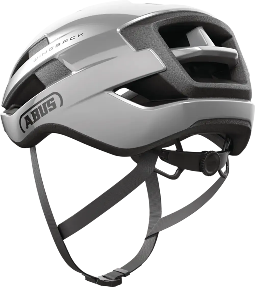 Abus WingBack Race Fietshelm Gleam Zilver