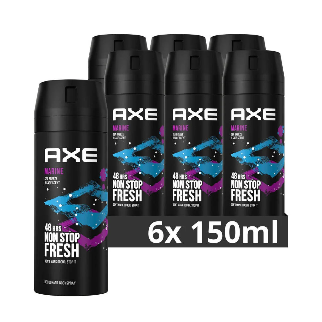 Marine deodorant bodyspray - 6 x 150 ml
