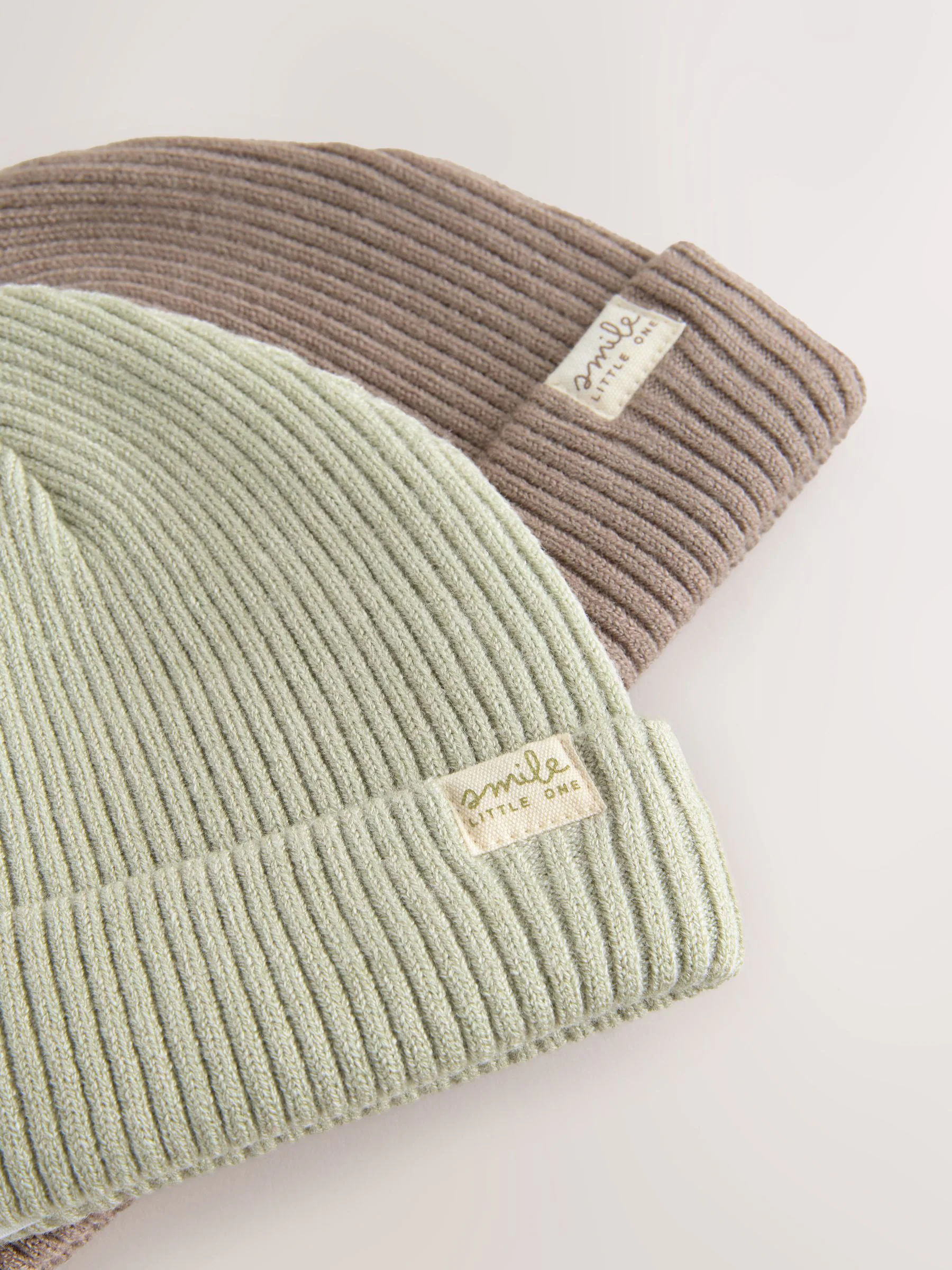 Mineraalkleurig - 2 Pack Baby Beanie Mutsen (0mnd -2jr)