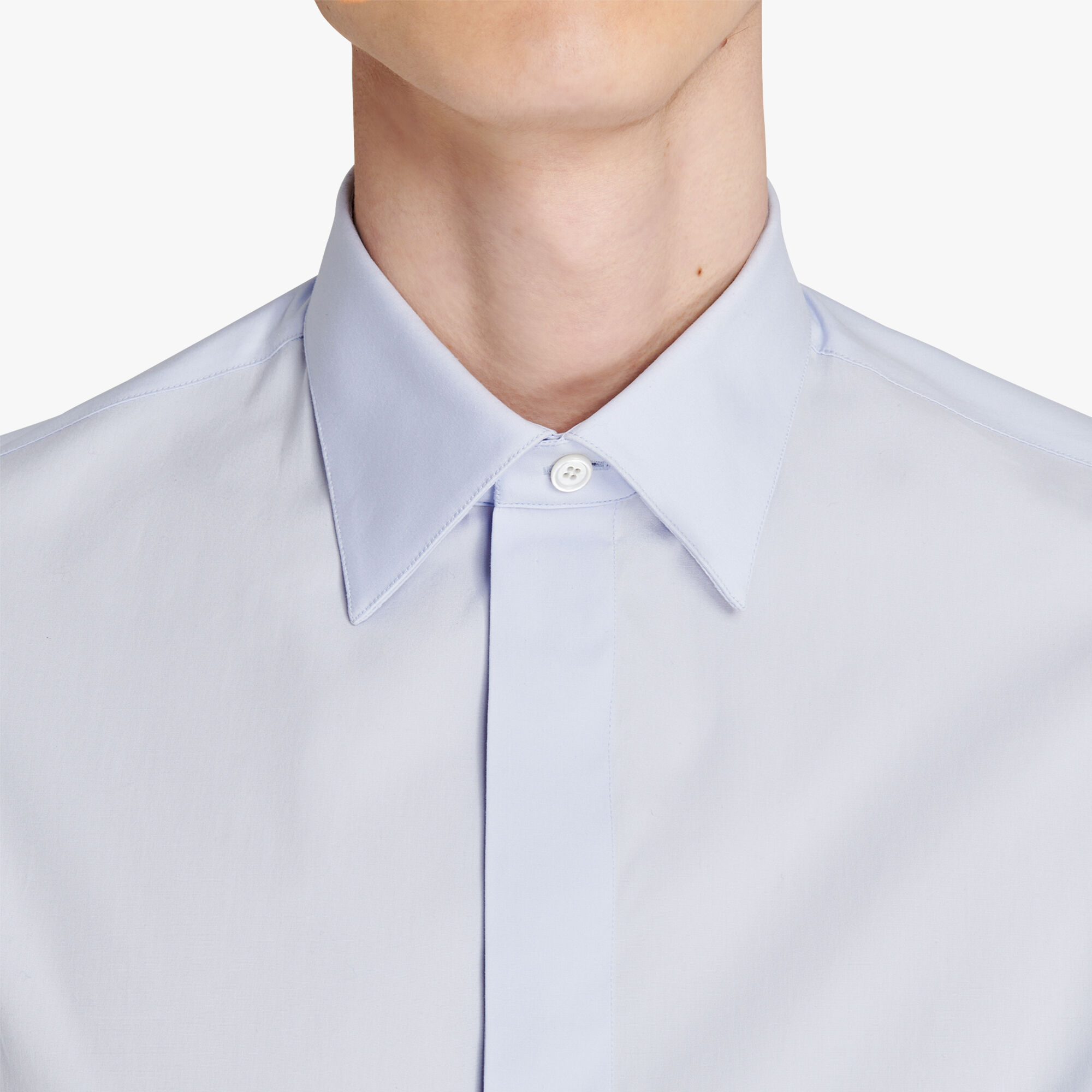 Chemise En Popeline De Coton Stretch
